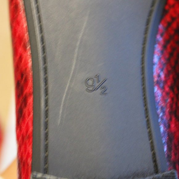 Shoe Dazzle red pleather loafers, 9.5 - Picture 4 of 4